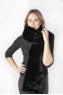 Black rex fur scarf